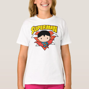 Camiseta Chibi Superman Bolinhas Shield e Nome