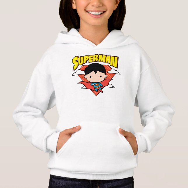 Camiseta Chibi Superman Bolinhas Shield e Nome (Frente)