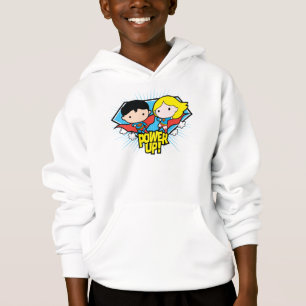 Camiseta Chibi Superman e Chibi Supergirl Ligam!