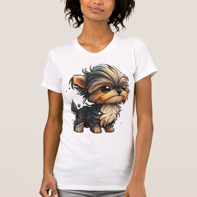 Camiseta Chibi Yorkshire Terrier (Frente)
