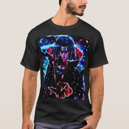 Camiseta "Chic Anime Impressão Tee: Vibrant Art Edition"