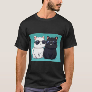 Camiseta Chic Cat Duo