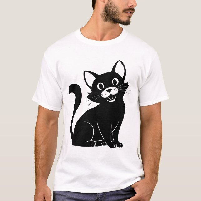 Camiseta Chic Cat: Vetor Design (Frente)