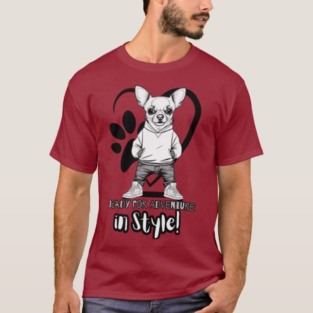 Camiseta Chic Chihuahua da rua: Tiny Trendsetter (Frente)