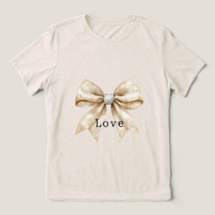 Camiseta Chic Cream Silver Glam Arco Love