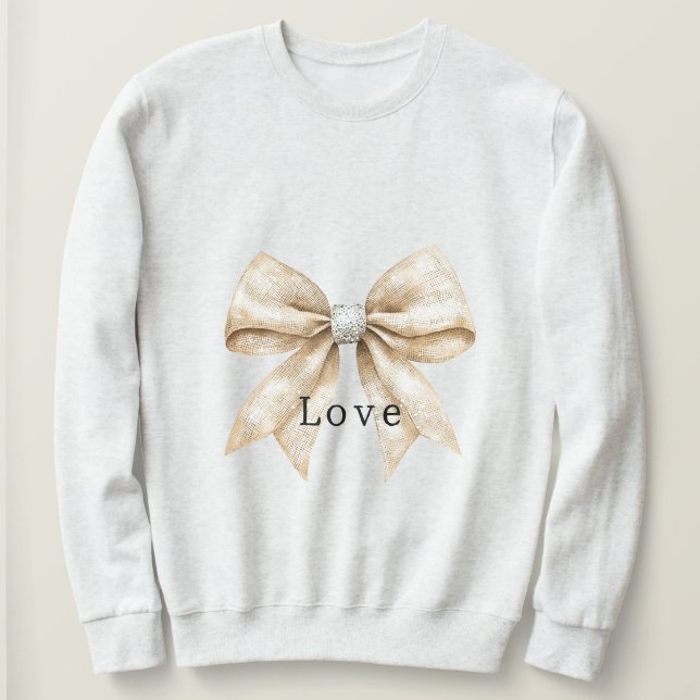 Camiseta Chic Cream Silver Glam Arco Love (Frente do Design)