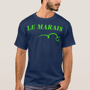 Camiseta Chic Cute Le Marais Heart Paris France Neighborhoo