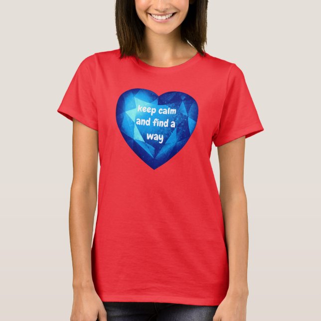 Camiseta Chic fresh blue Diamond quote affirmation  (Frente)