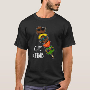 Camiseta Chic Kebab Engraçado Shish Kebab Dark BG