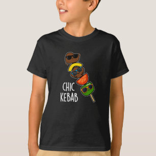 Camiseta Chic Kebab Engraçado Shish Kebab Dark BG