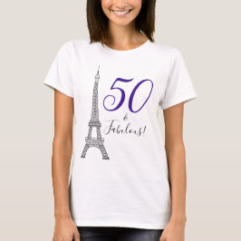 Camiseta Chic Purple 50 e Fabulosa Torre Eiffel Paris