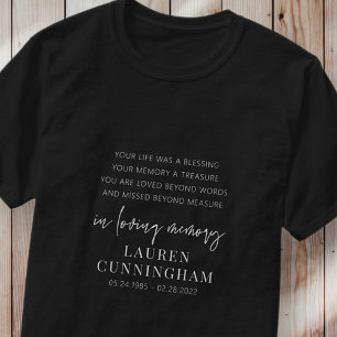 Camiseta Chic Simples Elegante Moderno Memorial