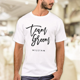 Camiseta Chic Trendy Brush Black Script Team Grot