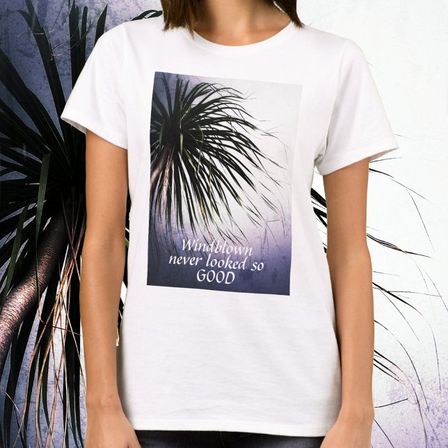 Camiseta Chic Tropical de Palmeira de Windblown (Criador carregado)