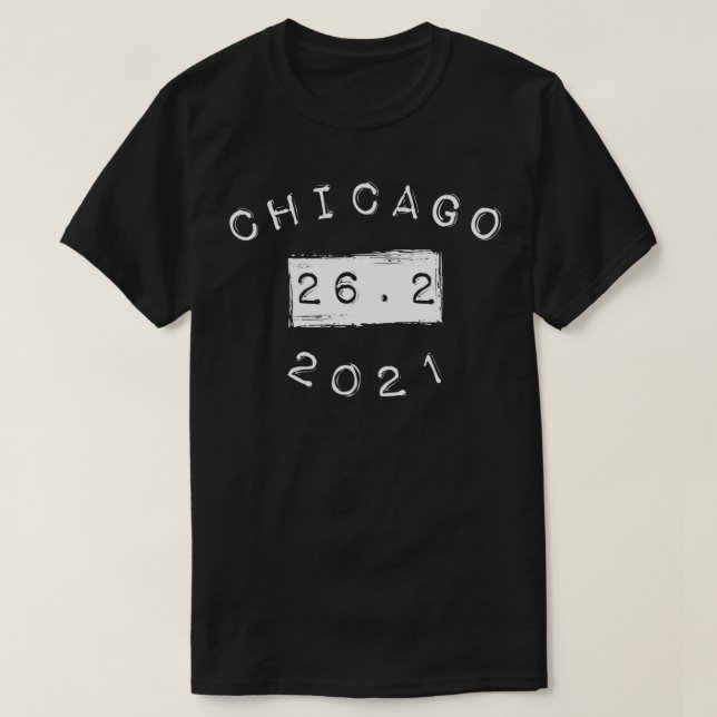 Camiseta Chicago 2021 Marathon 26 (Frente do Design)