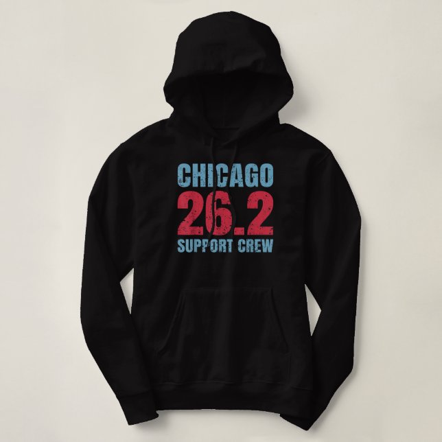 Camiseta Chicago 26.2 Suporte à Maratona de Tripulação que  (Frente do Design)