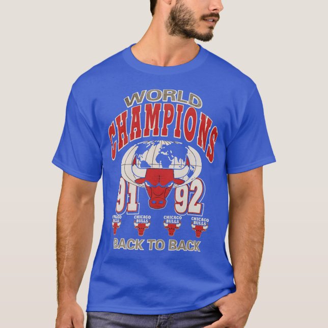 Camiseta Chicago Basketball Back To Back 91-92 (Frente)