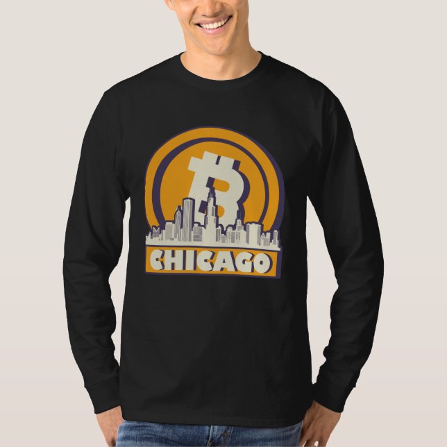 Camiseta Chicago Bitcoin Maximalist  Bitcoin Chicago Skylin (Frente)