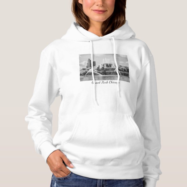 Camiseta Chicago Buckingham Grayscale Hoodie (Frente)