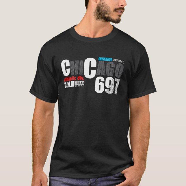 Camiseta Chicago City Flag Centro Skyline Chicago 2 (Frente)