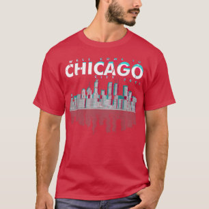 Camiseta Chicago City Skyline Lights at Night Urban Cobrir 