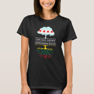 Camiseta Chicago Cresceu com Raízes Lituanas na Lituânia