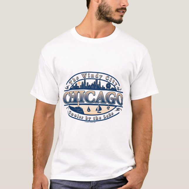 Camiseta chicago da cidade ventosa (Frente)
