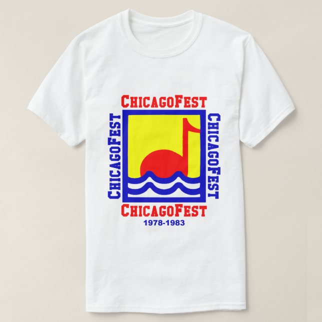 Camiseta Chicago Fest, Chicago IL (1978-1983) (Frente do Design)