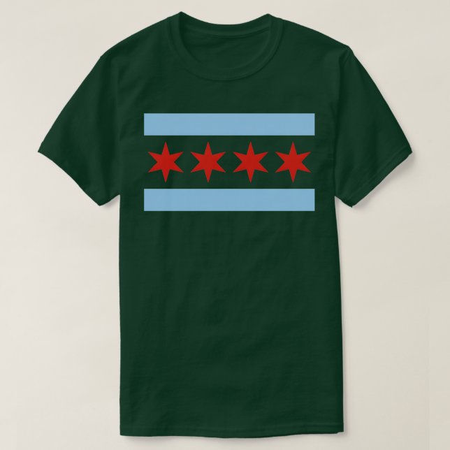 Camiseta Chicago Flag City of Chicago TShirt 4 (Frente do Design)
