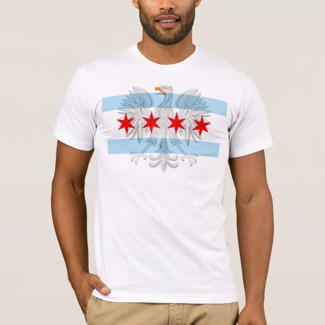 Camiseta Chicago Flag Polonesa Eagle (Frente)