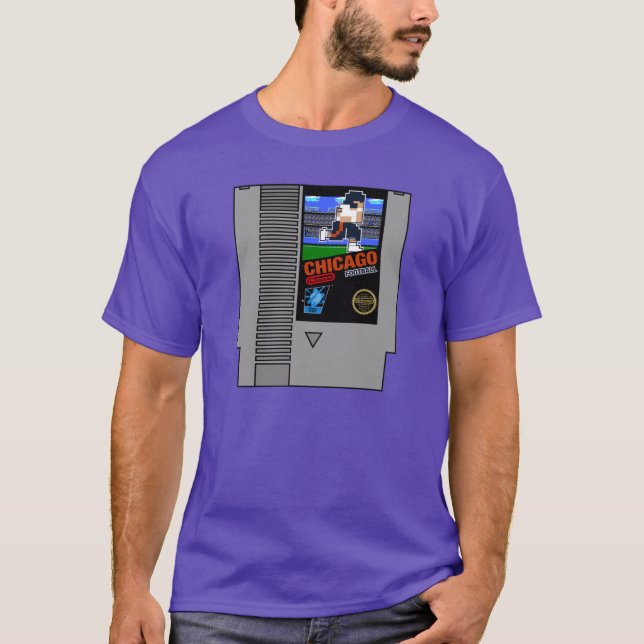 Camiseta Chicago Football 8 bit cartridge design (Frente)
