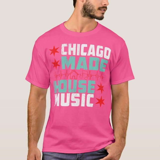 Camiseta Chicago House Music - Dj Cotação Edm Disco Gift (Frente)