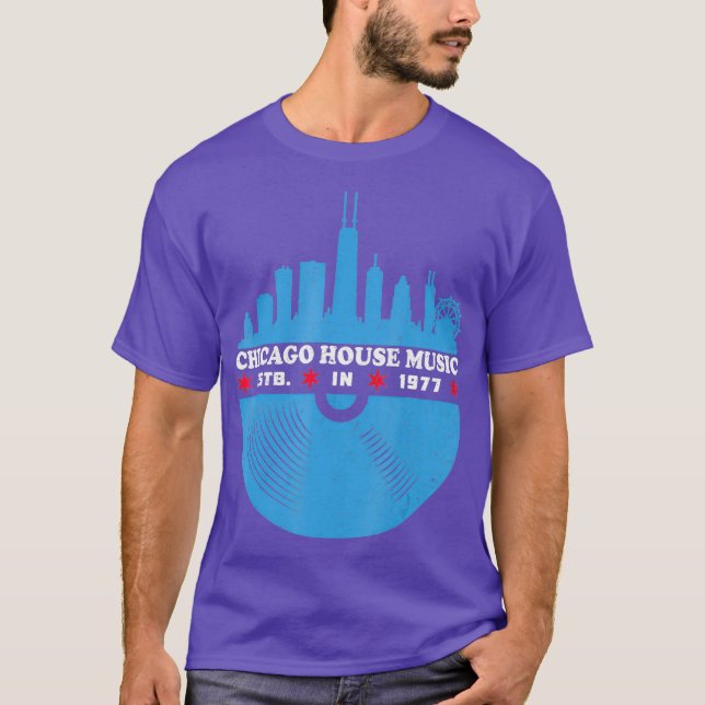 Camiseta Chicago House Music EDM DJ Disco (Frente)