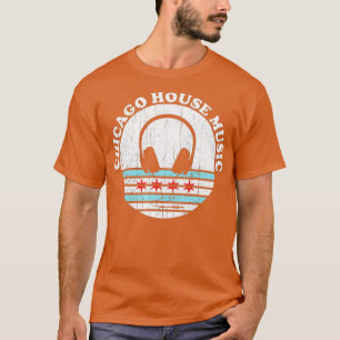 Camiseta Chicago House Music - Vintage Sunset DJ