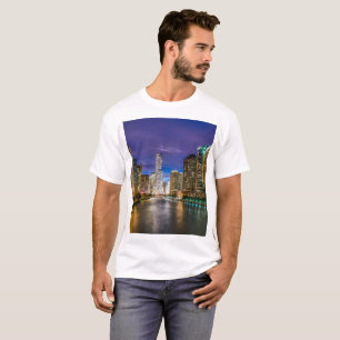 Camiseta Chicago Illinois à noite