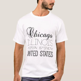 Camiseta Chicago, Illinois, elegante Estados Unidos