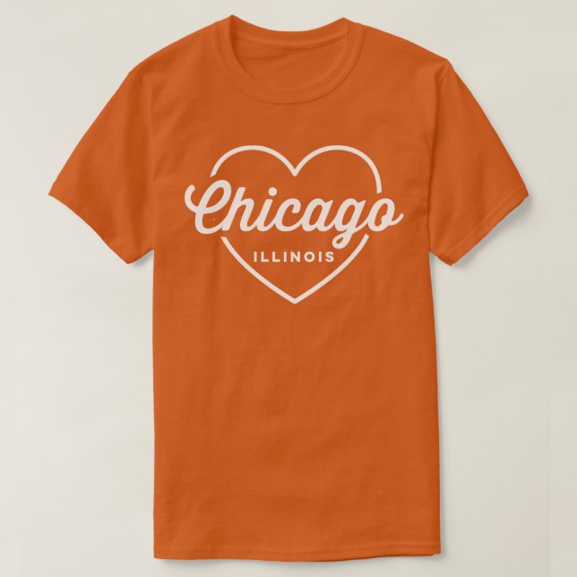 Camiseta Chicago Illinois Love (Frente do Design)