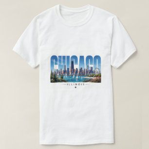 Camiseta Chicago Illinois Orla do Lago Horizonte Viagem