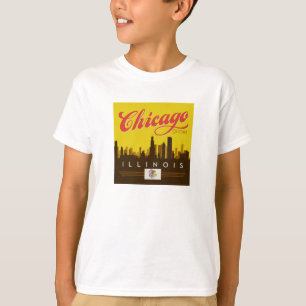 Camiseta Chicago Illinois Skyline