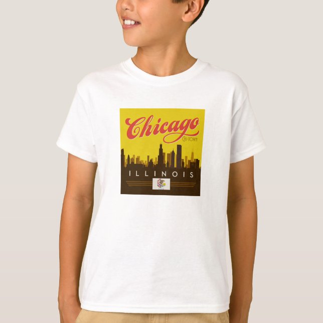 Camiseta Chicago Illinois Skyline (Frente)
