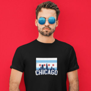 Camiseta Chicago Illinois Skyline 4 Stars Vintage