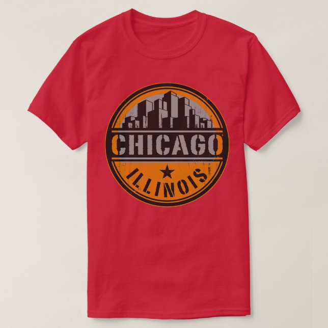 Camiseta Chicago Illinois urbana (Frente do Design)