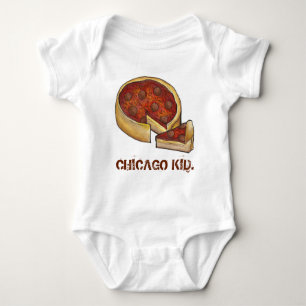 Camiseta CHICAGO KID Illinois Deep Dish Pepperoni Pizza