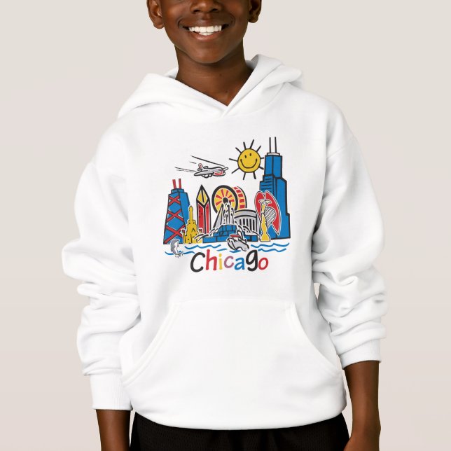 Camiseta Chicago Kids Skyline (Frente)