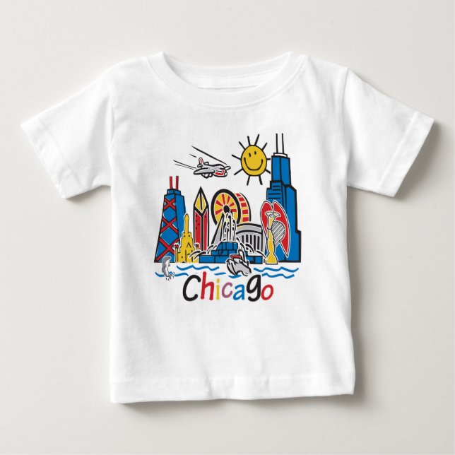 Camiseta Chicago Kids Skyline (Frente)