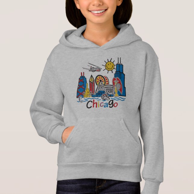 Camiseta Chicago Kids Skyline (Frente)