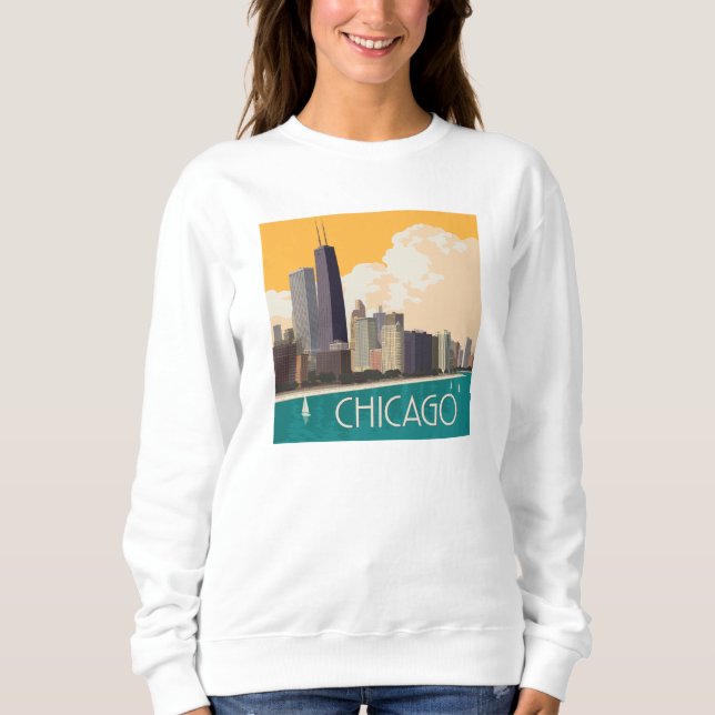 Camiseta Chicago | Linha Skyline Moderna (Frente)