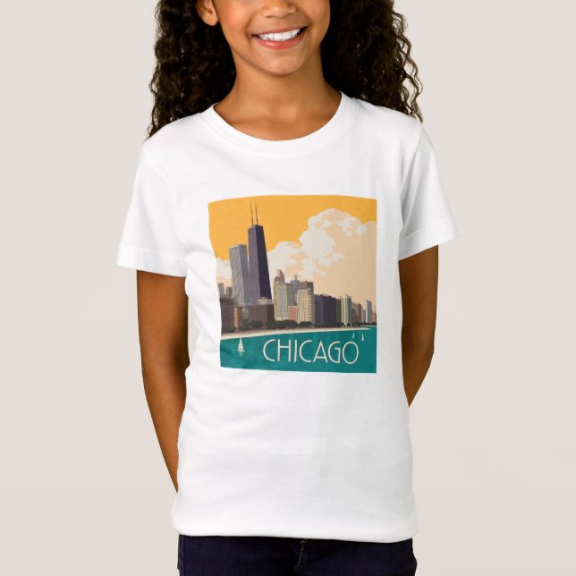 Camiseta Chicago | Linha Skyline Moderna (Frente)