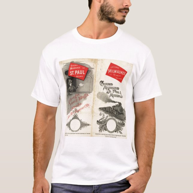 Camiseta Chicago Milwaukee e estrada de ferro de St Paul (Frente)