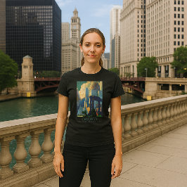 Camiseta Chicago New York Central Lines Vintage